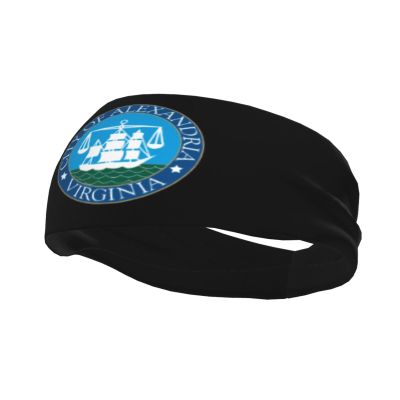 Seal of Alexandria, Virginia Headbands for Women Men Sports Headband Outdoor Interior Breathable Sports Wicking Hair Ties Leisure Hair Bands