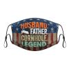 QFZ Husband dad Cornhole Legend Durable Masks for Work Play view 1