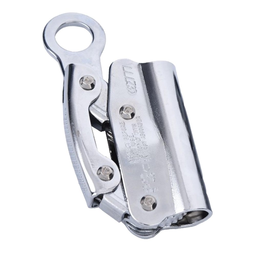 Menolana Alloy Steel Strong Bearing Arrest Rope Grab, Climbing Rope Grab for Work, Rappelling Gear Equipment Mountaineering, Round Hole