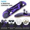 Skateboard,31 x 8 Inch Complete Skateboard, 8-Layer Maple Wood Deck Double Kick Standard Skateboards for Kids, Teens, Adult, Beginner (Purple) view 2