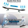 Skateboard,31 x 8 Inch Complete Skateboard, 8-Layer Maple Wood Deck Double Kick Standard Skateboards for Kids, Teens, Adult, Beginner (Purple) view 3