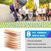 Skateboard,31 x 8 Inch Complete Skateboard, 8-Layer Maple Wood Deck Double Kick Standard Skateboards for Kids, Teens, Adult, Beginner (Purple) view 4