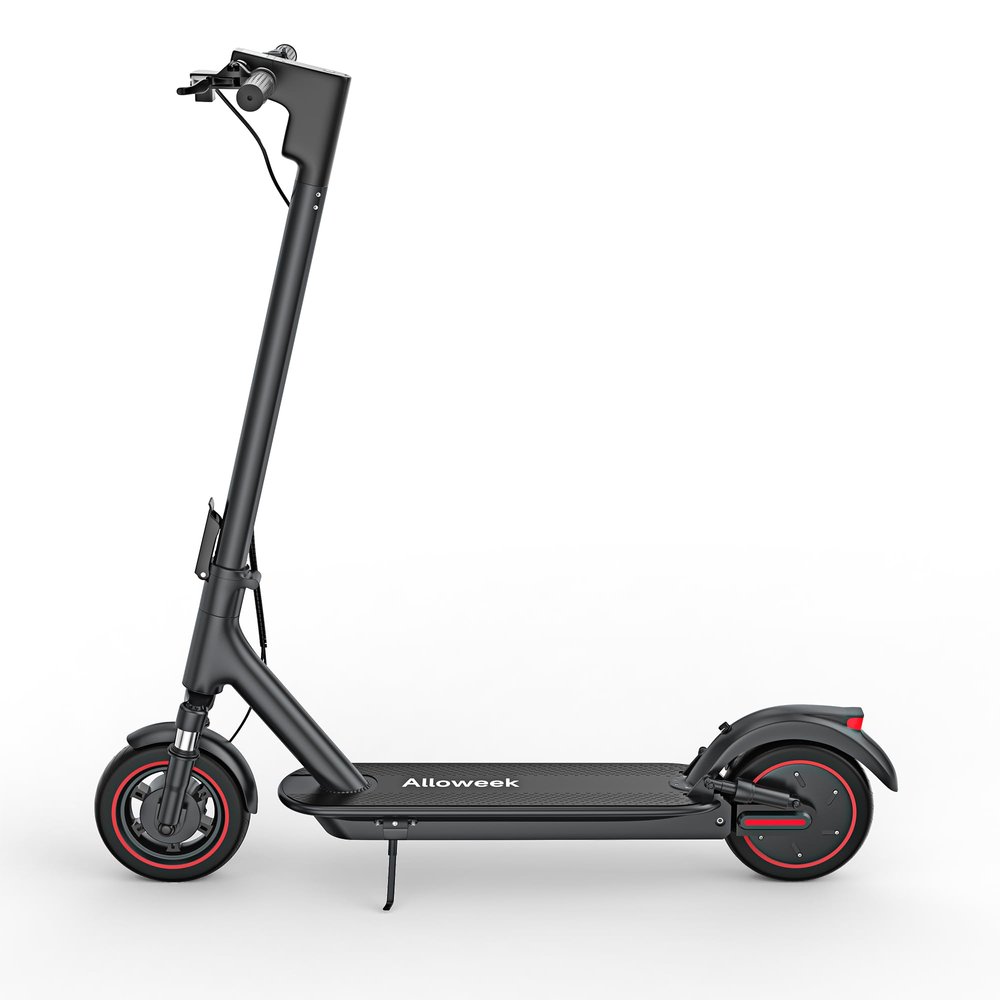 Alloweek Electric Scooter, 10" Solid Tires, 500W Motor, 22Mph, 22/28/52 Miles Long Range, Folding E-Scooter with Dual Suspension and Braking System (A1MAX)