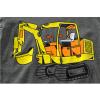 AMIMOJY Children's Summer Outfits Toddler Boys Cartoon Excavator Printed Tops Cotton Baby Shorts 2-piece Set, Grey view 4