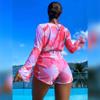 3 Piece Swimsuits for Women Bathing Suit with Matching Cover Up Micro Bikini Tops for Women High Waisted Bikini Bottoms Trajes De Bao para Mujer Pink M view 3