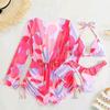 3 Piece Swimsuits for Women Bathing Suit with Matching Cover Up Micro Bikini Tops for Women High Waisted Bikini Bottoms Trajes De Bao para Mujer Pink M view 4