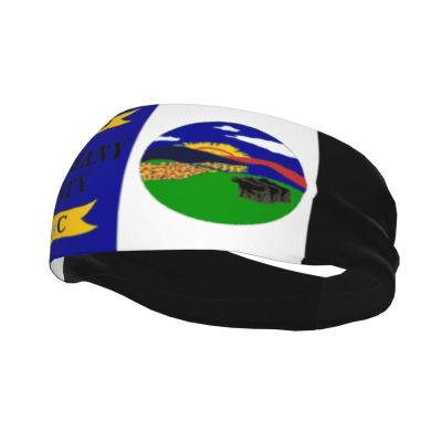 Alleghany County Flag Headbands for Women Men Sports Headband Outdoor Interior Breathable Sports Wicking Hair Ties Leisure Hair Bands