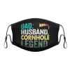 QFZ Husband dad Cornhole Legend Durable Masks for Work Play view 1