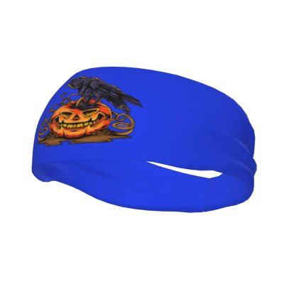 Fierce Crows Step on Pumpkins Headbands for Women Men Sports Headband Outdoor Interior Breathable Sports Wicking Hair Ties Leisure Hair Bands