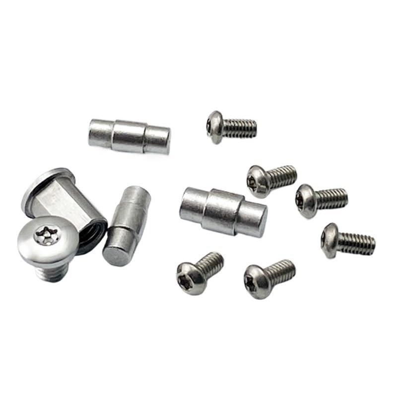 UPFIST 1 Full Set Stainless Steel Screw Fit for Demko AD20.5, Custom Handle Patch Screw Set (Size : Silver)
