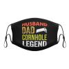 QFZ Husband dad Cornhole Legend Durable Masks for Work Play view 1