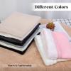 Chalier Infinity Scarf Winter Double-Layer Neck Warmer Knit Fleece Lined Circle Loop Scarves, Black Pure White view 2