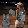 G4Free Lightweight Pickleball Bag, Pickleball Backpack for Women and Men, Adjustable Padel Bag, Fits 2 to 4 Paddles, Shoulder Daypack for Sports,Blue Leaf view 2