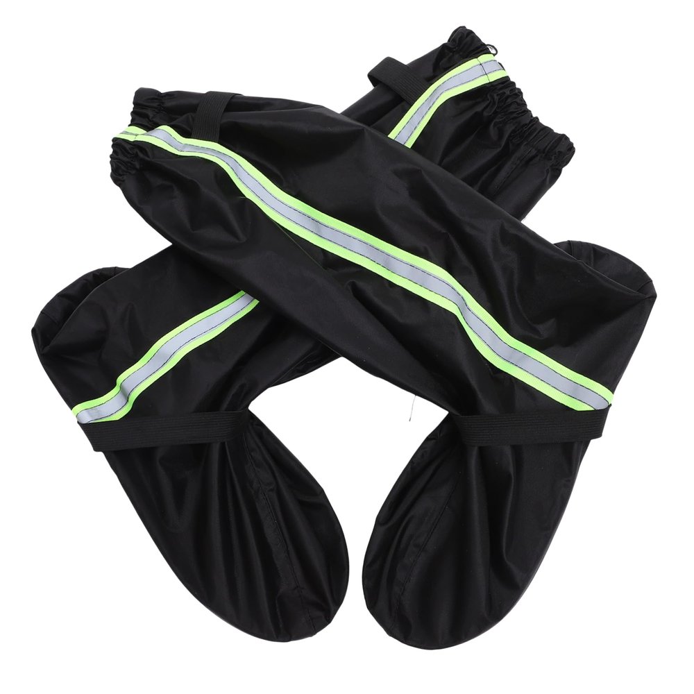 Homoyoyo Men's Waterproof Shoes Cover Black Rain Boot Cover Oxford Cloth High Rain Boot