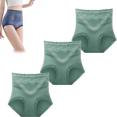 COALHO 3pcs Comfort High Waist Hiplift Panties,Silky Comfort High Waist Hiplift Panties,Butt Lifting Panties (Style D,M)