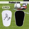 2pcs Mini Soccer Shin Guards, 3.94x2.36in Extra Small Tiny Football Shin Pads with Dynamic Sports Pattern Miniature Shin Guards Youth & Adults Protective Equipment for Boys Girls Kids Women Men view 2