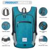Xgunion Hiking Backpack 10L Small Travel Lightweight Daypack Foldable Hiking Packable Camping Hiking Backpacks for Women Men (Teal Blue) view 4
