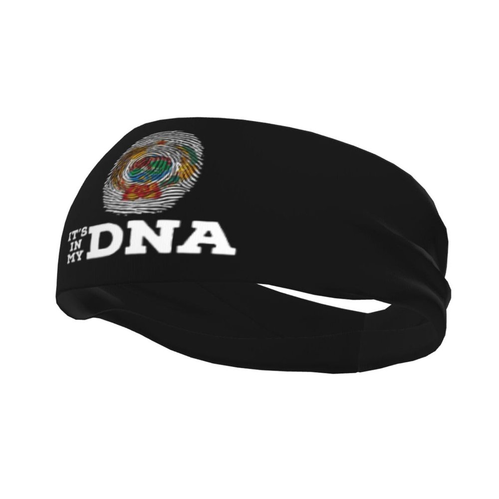 Emblem of The Tuvan People's Republic It's in My DNA Headbands for Women Men Sports Headband Outdoor Interior Breathable Sports Wicking Hair Ties Leisure Hair Bands