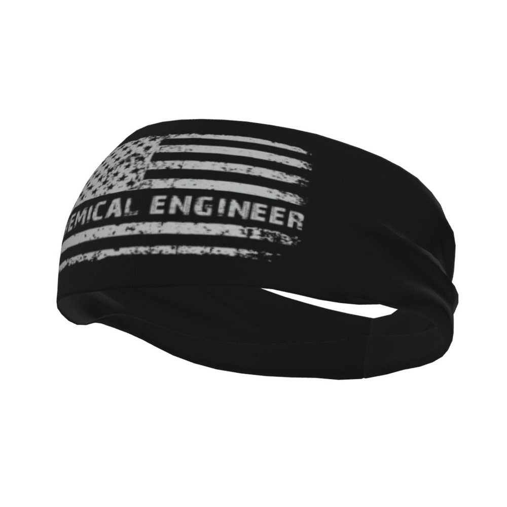 Chemical Engineer USA Flag Headbands for Women Men Sports Headband Outdoor Interior Breathable Sports Wicking Hair Ties Leisure Hair Bands