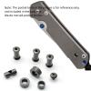 1 Full Set Titanium Screws Fit for Chris Reeve Large Sebenza 21, Custom Handle Patch Screw Set (Size : Black) view 2