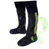 Homoyoyo Oxford Cloth Shoe Covers High-top Boot Protection for Men and Women Reflective Design for Rainy Outdoor Activities Black view 3