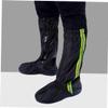Homoyoyo Oxford Cloth Shoe Covers High-top Boot Protection for Men and Women Reflective Design for Rainy Outdoor Activities Black view 4