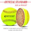 KRTOYUST Softball Ball,11" & 12" Official Size Softballs Great for Practice Training - Comply with Official Size and Weight Standard (6 Softballs, 11 Inches) view 2