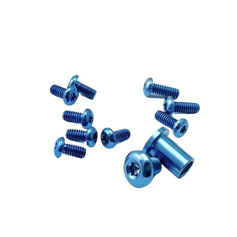 10-Piece Set Titanium Screw Fits for Benchmade North Fork 15031, Custom Handle Patch Screw and Pivot Set (Size : Blue)