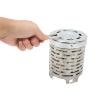 OUKENS Camping Mini Heater Cover, Portable Warming Stove Cover, Stainless Steel Camping Tent Heating Cover with Handle Mesh Bag for Hiking Traveling Silver view 3