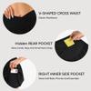 Maxbee Womens Tennis Skirt with Pockets Crossover High Waisted Athletic Shorts Golf Skorts Flowy Running Workout Shorts Black view 3