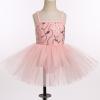 AFAVOM Ballet Leotards for Girls Toddler Sequin Flower Camisole Ballet Dance Dress Tulle Tutu Skirted Leotard Ballet Outfit for Kids Shiny Ballerina Costume Dancewear Pink 5-6 Years view 3