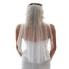 ELAWBTY 1 Tier Cathedral Length Bride Wedding Veil Bridal Tulle Veil 300CM (118Inch) White view 1