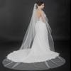 ELAWBTY 1 Tier Cathedral Length Bride Wedding Veil Bridal Tulle Veil 300CM (118Inch) White view 4