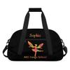 Black Dance Bag for Gilrs Personalized Kids Ballet Tote Bag Girls Duffel Bags for Dancing Small Dance Bags for Teens Orange Dancers Bag view 1