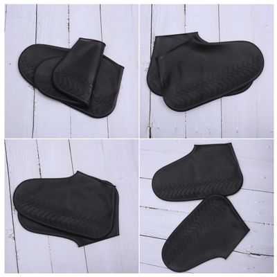 BUTIFULSIC Waterproof Rain Shoes Covers for Men Shoe Covers Full-size Edging Elastic Top Non-slip Sole Easy to Roll up