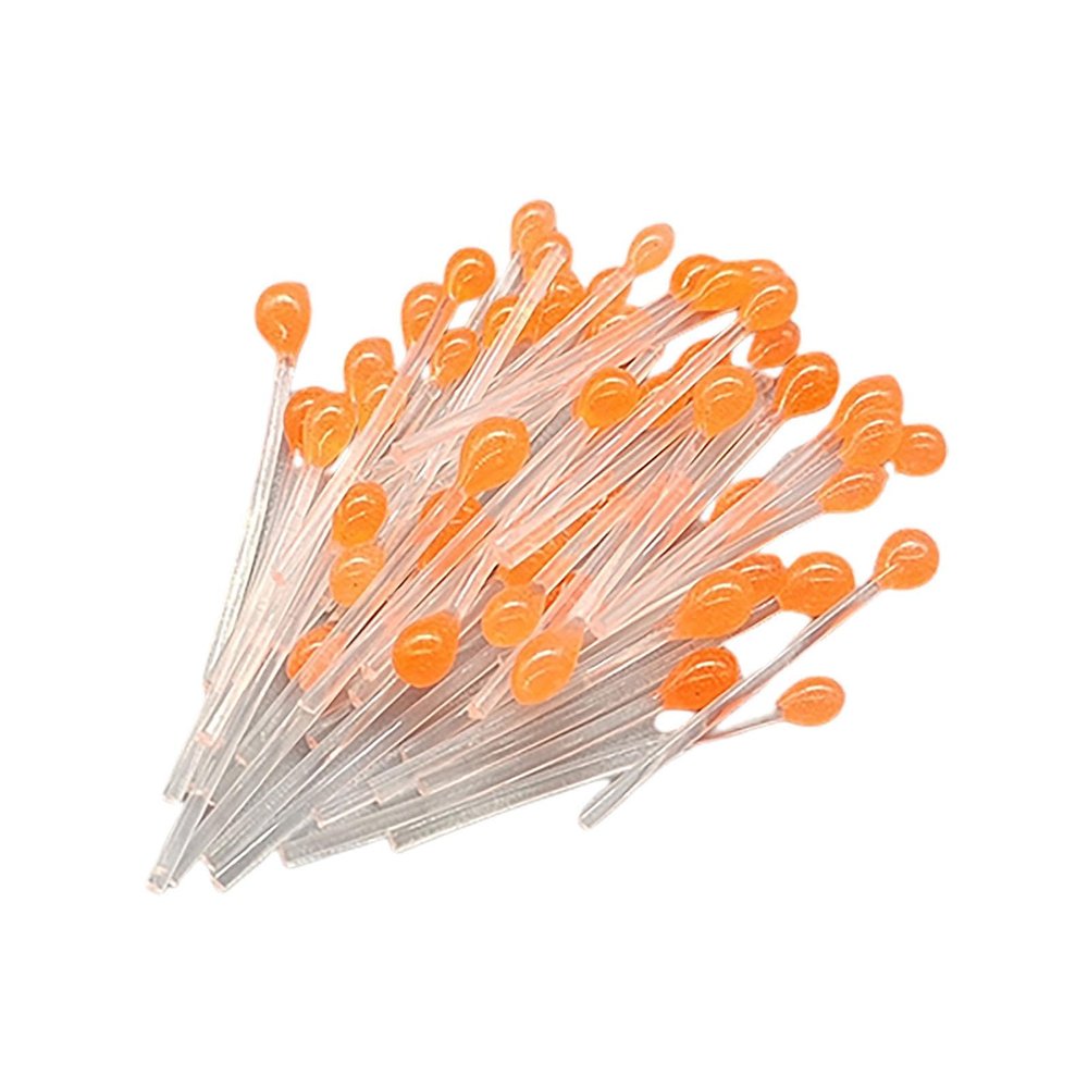 Amagogo 50Pcs Crab and Shrimp Eyes Tying Fly Tying Supplies Portable Lightweight for Freshwater Saltwater Realistic Small Accessories, Orange
