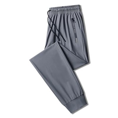 VIED Fast Dry Stretch Pants Light and Thin, Unisex Ultra Stretch Quick Drying Pants (Gray-A,XL)