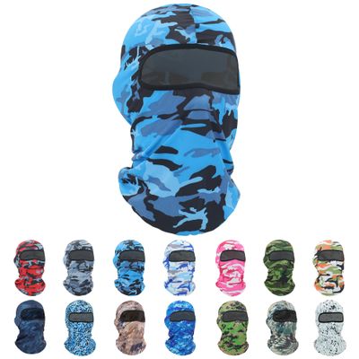 Pukavt 1-4 Pack Balaclava Face Mask, Ski Mask for Men Women, UV Protection Windproof Scarf for Motorcycle Snowboard Cycling,Camouflage Blue