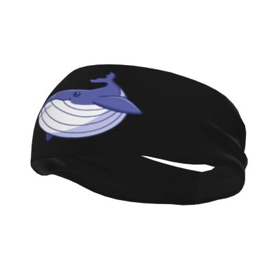 Cute Blue Whale Headbands for Women Men Sports Headband Outdoor Interior Breathable Sports Wicking Hair Ties Leisure Hair Bands