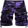 Men's Lightweight Multi Pocket Cargo Shorts Twill Cotton Camouflage Camo Shorts Summer Casual Military Short Pants (Purple,42) view 1