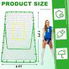 Halloscume Volleyball Rebounder Net Bounce Back Net Baseball Throwing Trainer for Adults Pitching Training Practice Soccer Softball Sport Equipment (Green) view 2
