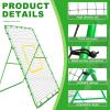 Halloscume Volleyball Rebounder Net Bounce Back Net Baseball Throwing Trainer for Adults Pitching Training Practice Soccer Softball Sport Equipment (Green) view 3