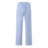 ZHUER Mens Linen Pants 2025 Summer Lightweight Yoga Beach Pants Comfy Loose Casual Elastic Waist Baggy Trousers with Pockets view 4