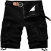 Men's Cotton Cargo Shorts Summer Casual Lightweight Military Short with Multi Pockets Outdoor Short Pants No Belt (Black,30)