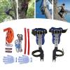 Tree Climbing Spikes Set, Tree Climbing Gear for Tree Work, Tree Spikes Climbing Equipment with Straps, Tree Climbing Set, Tree Climbing Shoes Spikes for Fruit Picking Outdoor Activities (Blue) view 2