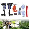 Tree Climbing Spikes Set, Tree Climbing Gear for Tree Work, Tree Spikes Climbing Equipment with Straps, Tree Climbing Set, Tree Climbing Shoes Spikes for Fruit Picking Outdoor Activities (Blue) view 3