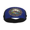 Flag of New Hampshire Texture Effect Headbands for Women Men Sports Headband Outdoor Interior Breathable Sports Wicking Hair Ties Leisure Hair Bands view 2