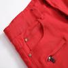 Men's Summer Casual Denim Shorts Ripped Distressed Knee Length Jean Shorts Fashion Short Jeans with Hole (Red 2,42) view 3