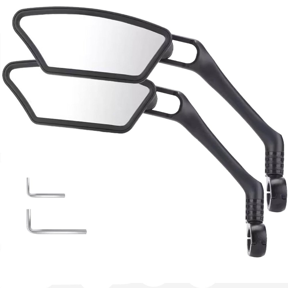 YEDECOR Handlebar Bike Mirror with Blast-resistant Stainless Steel Lens, HD Bicycle Rearview Mirror Safety Reflector for Mountain Road Bike Ebike Scooter,2Pack(Left+Right)