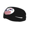 Yin Yang Flag Combination of America and South Korea Headbands for Women Men Sports Headband Outdoor Interior Breathable Sports Wicking Hair Ties Leisure Hair Bands view 1